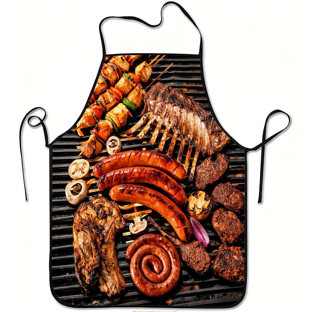 Kitchen Baking Area Ideas - 1 Piece of Fun Barbecue-Themed Apron,