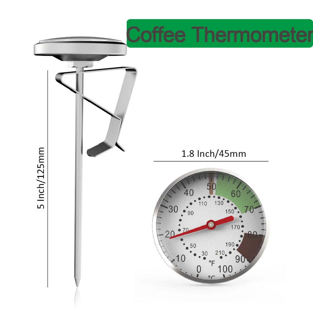 Kitchen Q - 0-100°C Food Thermometer Stainless Steel Coffee