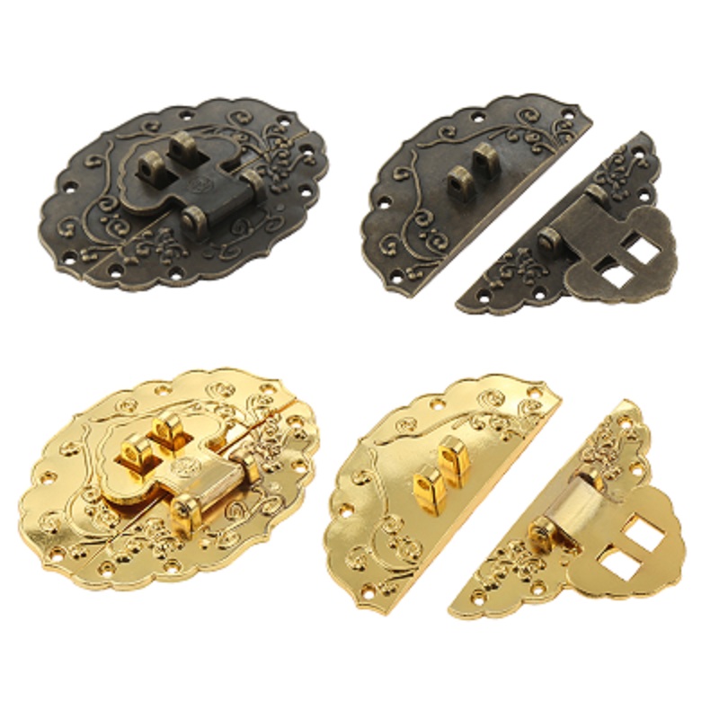 Kitchen Queen - 1PC Oval Box Latch Clasp Antique