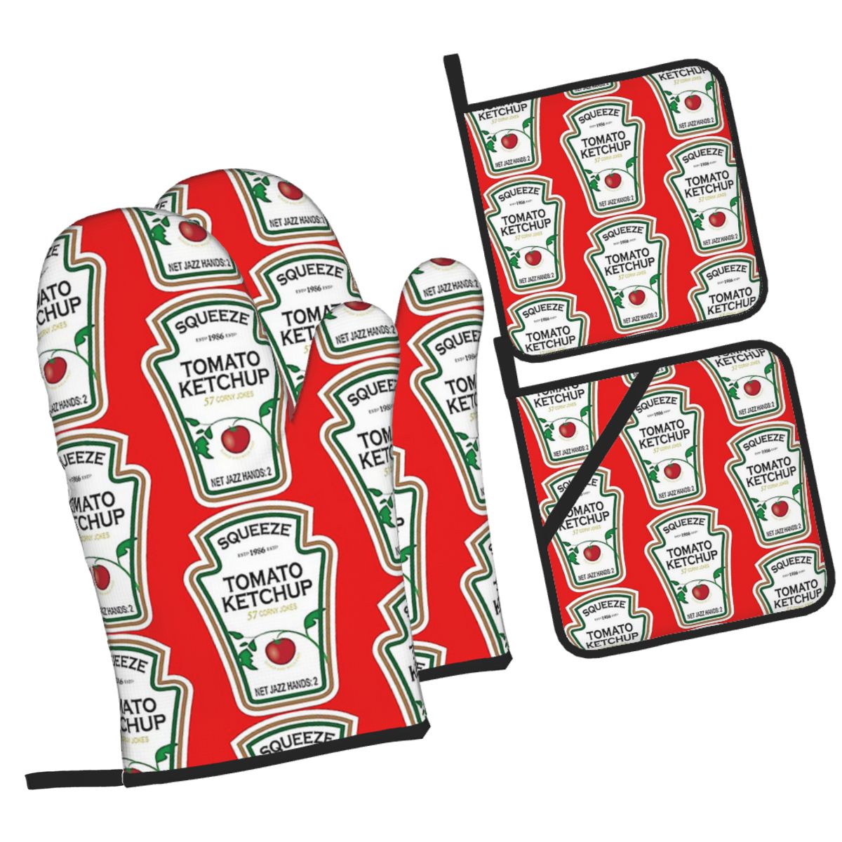 Funny Ketchup Label Oven Mitts - đánh giá và giá Kitchen.Baking Labels