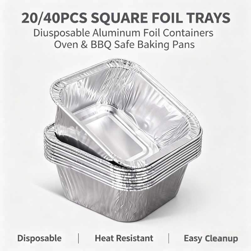 20/40Pcs Square Disposable Alu - đánh giá và giá Kitchen Oven Baking Pans