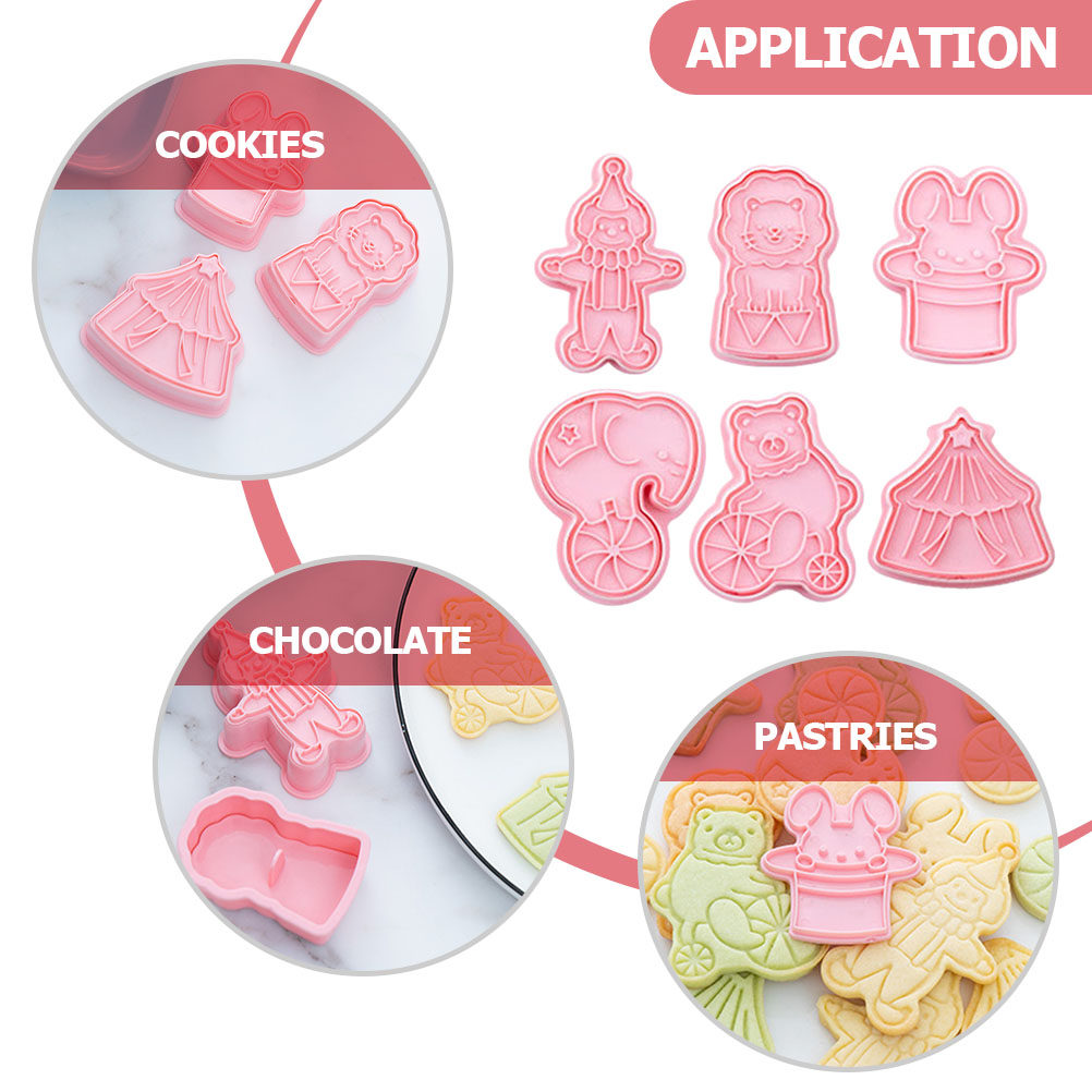 6Pcs Cookie Cutters Plastic Ci - đánh giá và giá Baking Kitchen For Kids