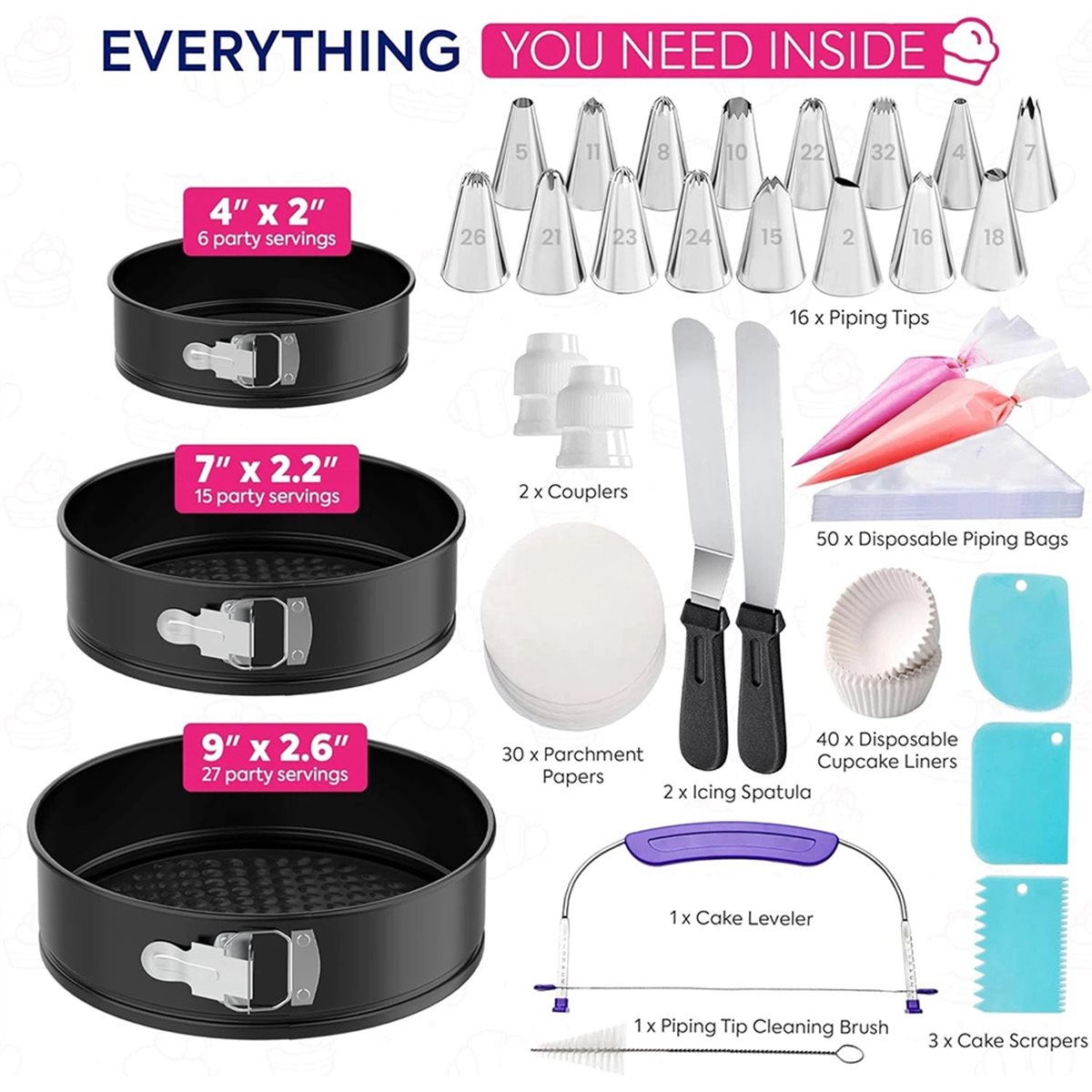 2026 Trend 148PCS Cake Pan Set - đánh giá và giá Springform Pan Set
