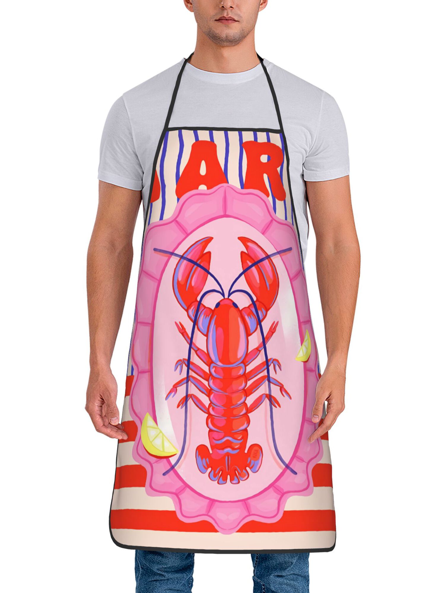 Retro Lobster Print Kitchen Ap - đánh giá và giá Kitchen.Baking Labels