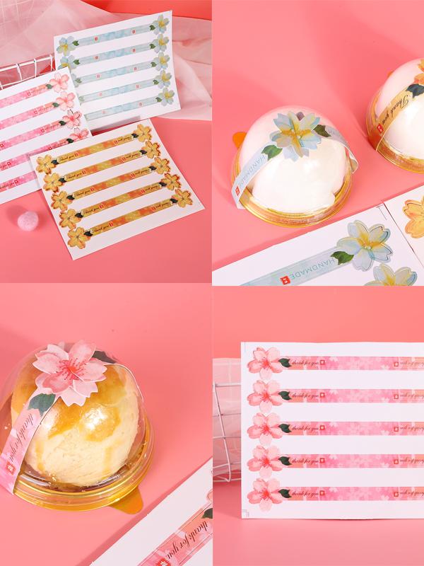 Creative 3D Cherry Blossom Sea - đánh giá và giá Kitchen.Baking Labels