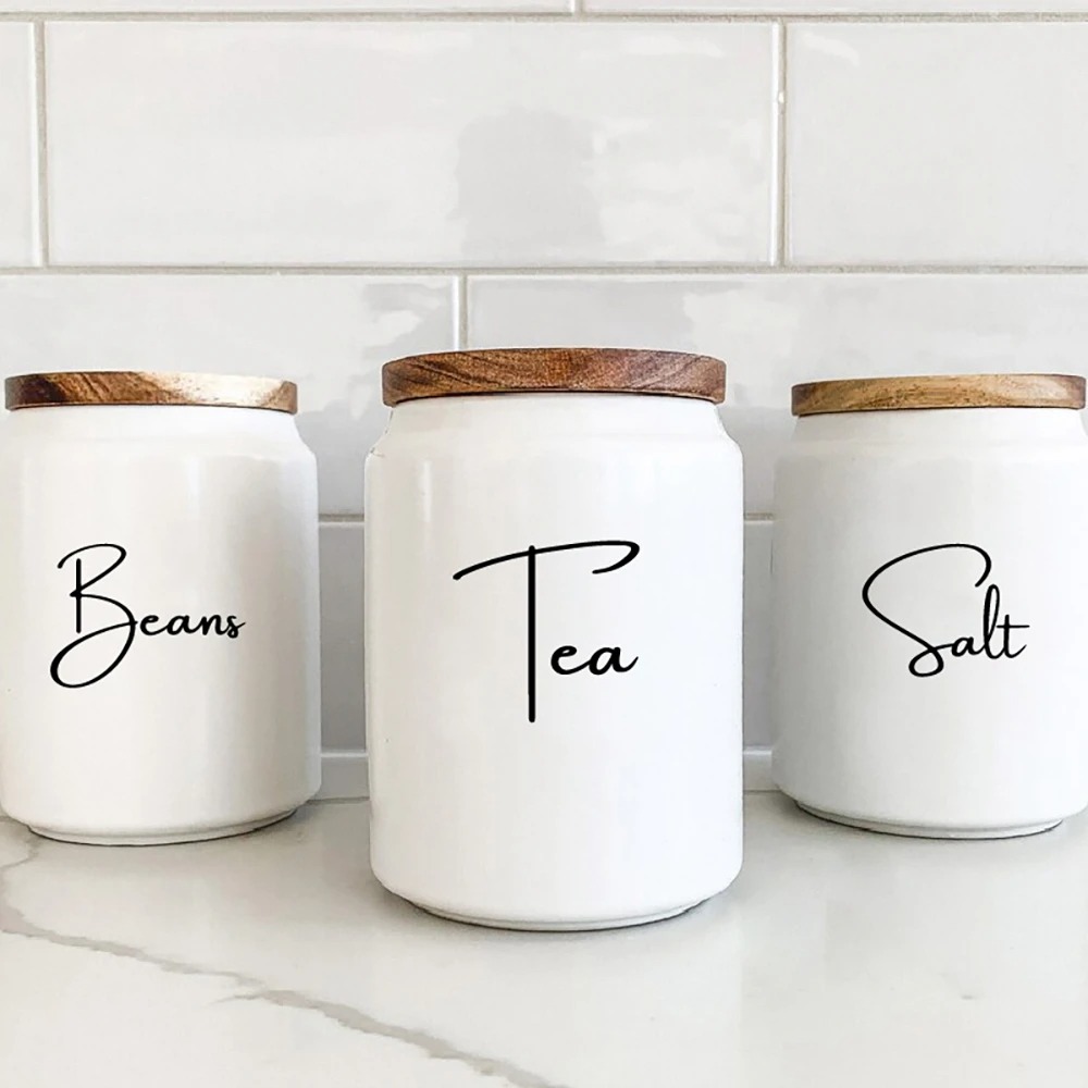 Kitchen Organization Canister  - đánh giá và giá Kitchen.Baking Labels