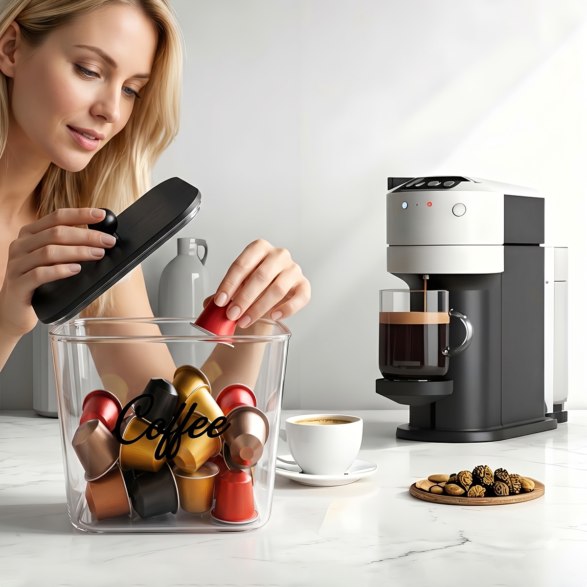 Coffee Pod Holder with Lids Pl - đánh giá và giá Kitchen Zo