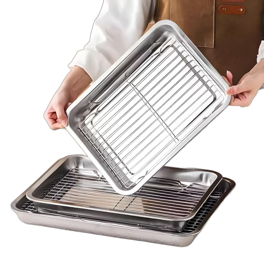Portable Non-Stick Stainless S - đánh giá và giá Kitchen Oven Baking Pans