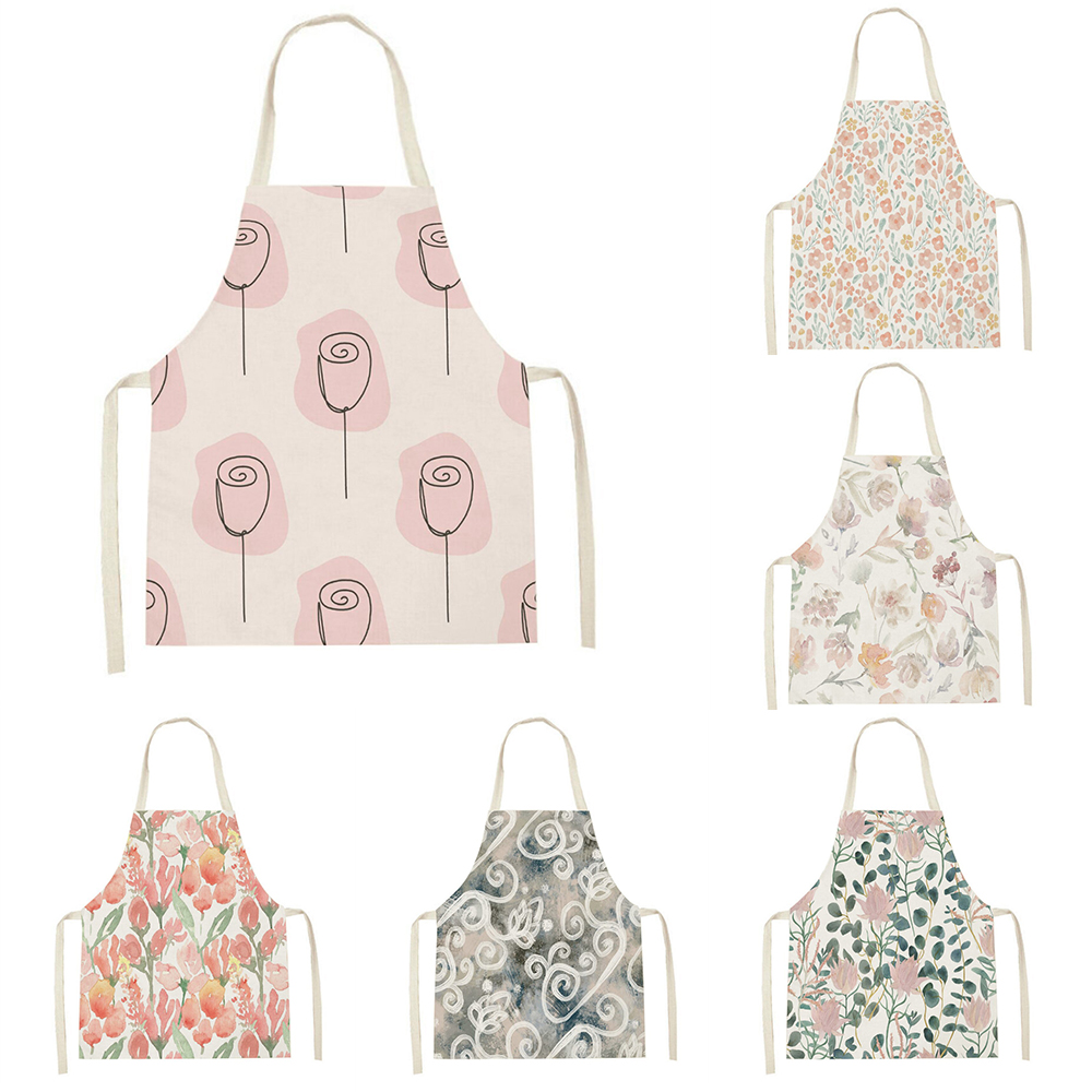 Pink tulip kitchen apron Clean - đánh giá và giá Baking Kitchen For Kids