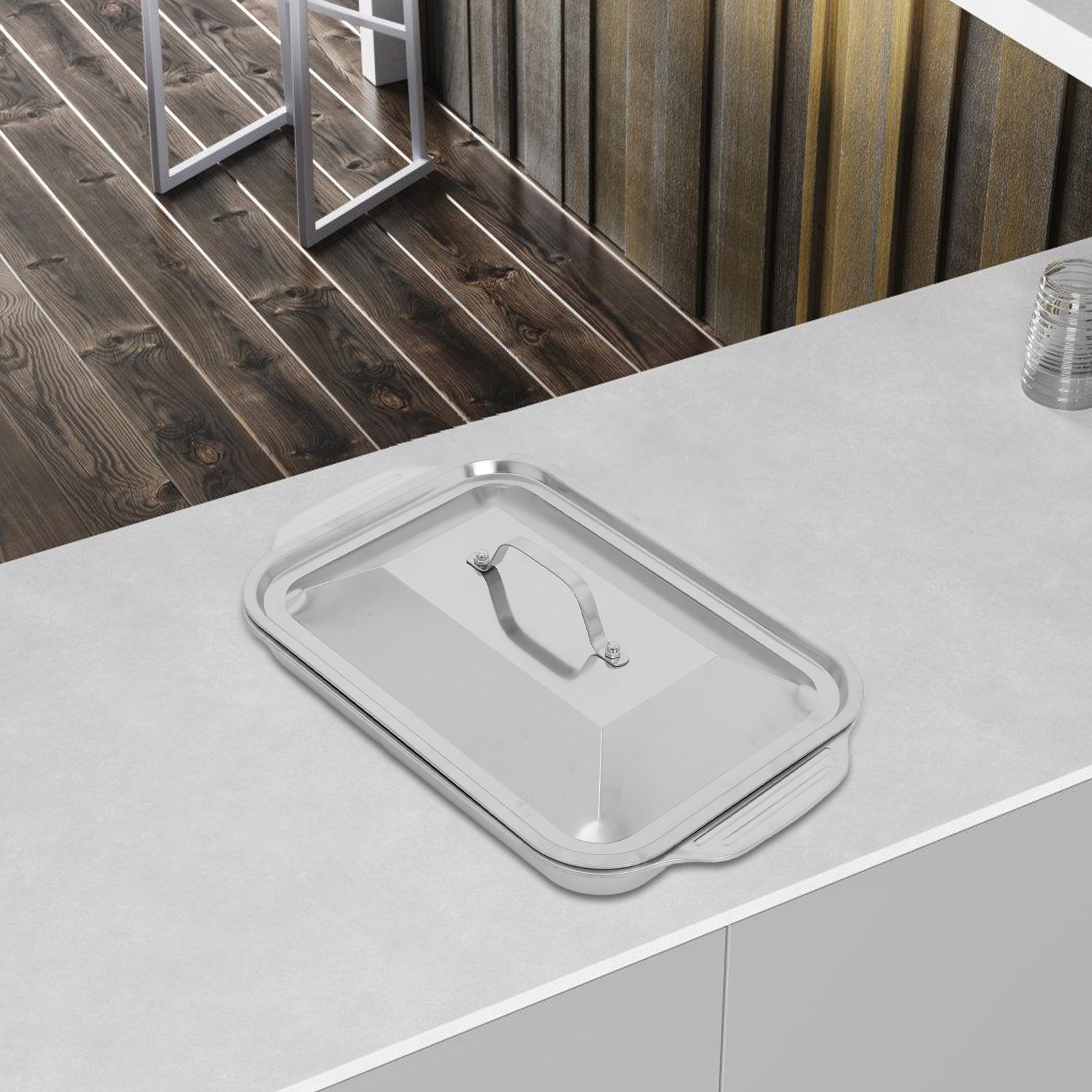 Stainless Steel Rectangular Gr - đánh giá và giá Kitchen Oven Baking Pans