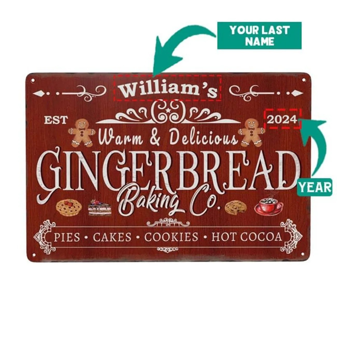 1pc Personalized Gingerbread B - đánh giá và giá Kitchen Baking