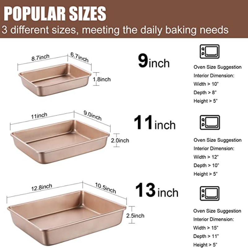 Thicken Carbon Steel Golden Ba - đánh giá và giá Springform Pan Set