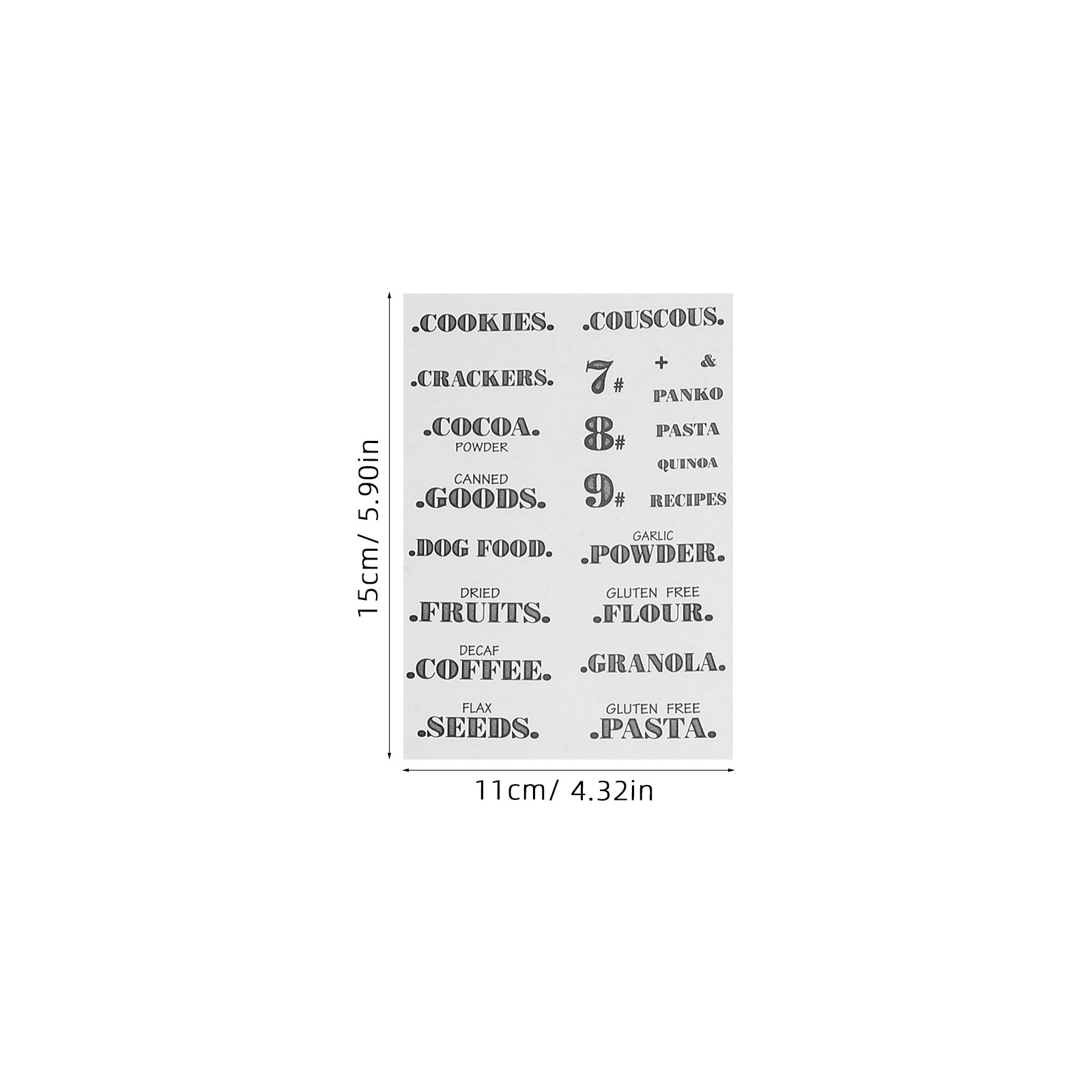 6Sheets Transparent Food Stora - đánh giá và giá Kitchen.Baking Labels