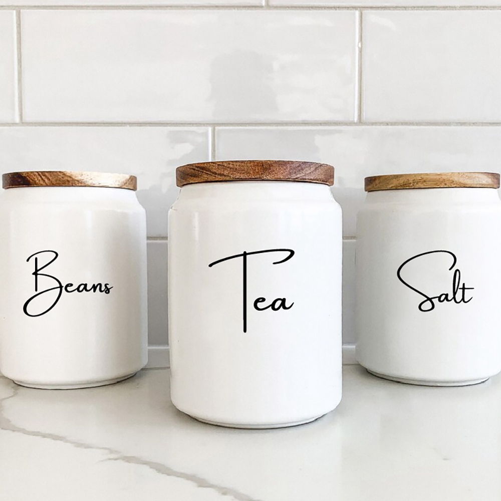 Kitchen Organization Canister  - đánh giá và giá Kitchen.Baking Labels