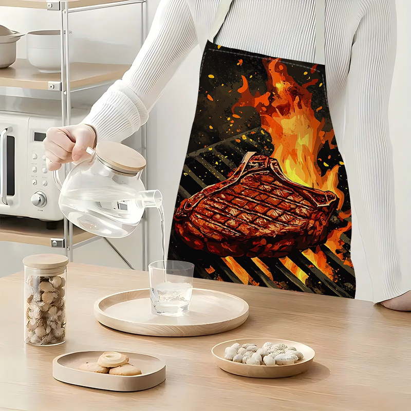 1pc BBQ Steak Apron with Flame - đánh giá và giá Kitchen Baking Area Ideas