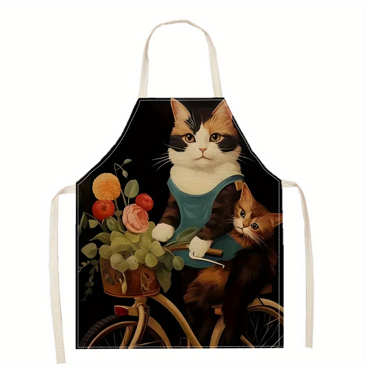 Linen Apron Funny Cat Sunglass - đánh giá và giá Kitchen Baking Area Ideas